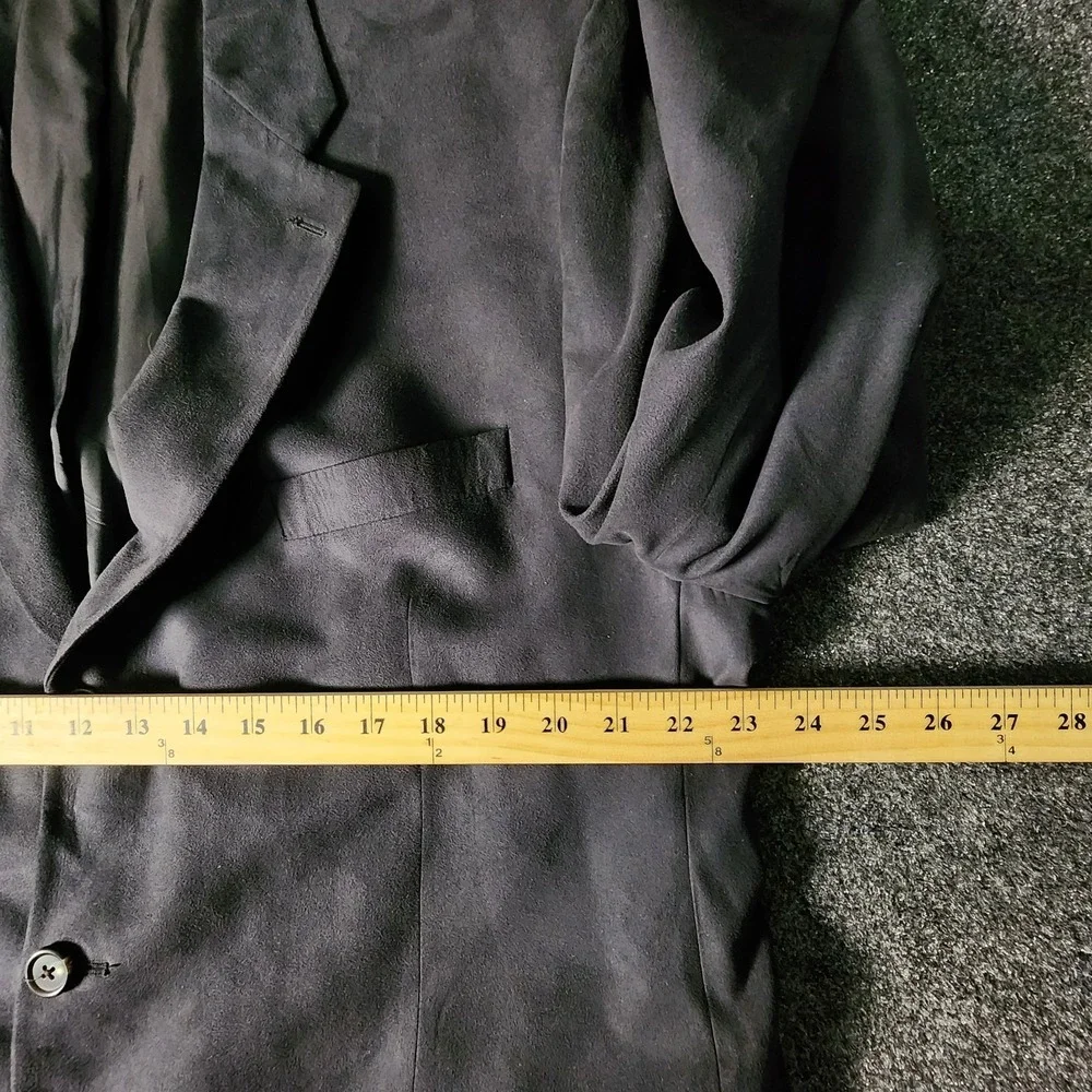 VTG Chaps Ralph Lauren Men's Velvet 3-Button Blazer Black 46R Sport‎ Coat Jacket